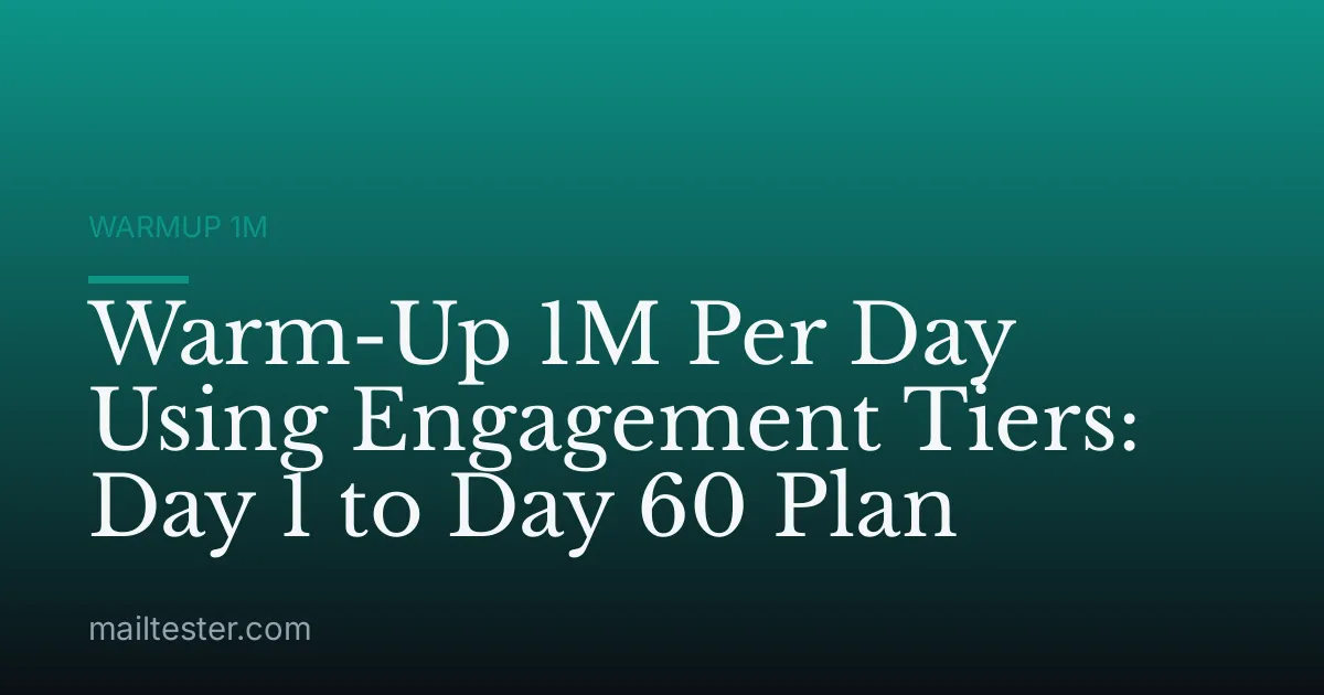Warm-Up 1M Per Day Using Engagement Tiers: Day 1 to Day 60 Plan
