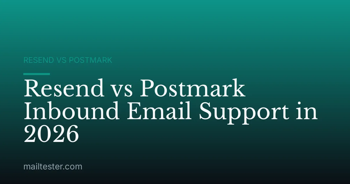 Resend vs Postmark Inbound Email Support in 2026