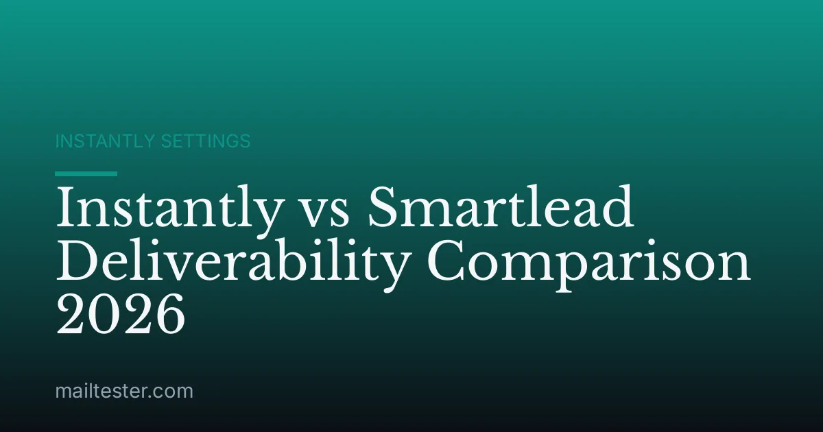 Instantly vs Smartlead Deliverability Comparison 2026