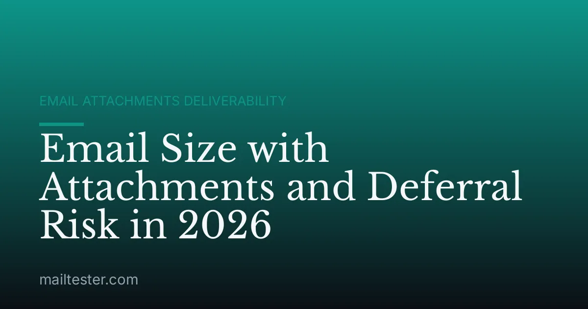 Email Size with Attachments and Deferral Risk in 2026