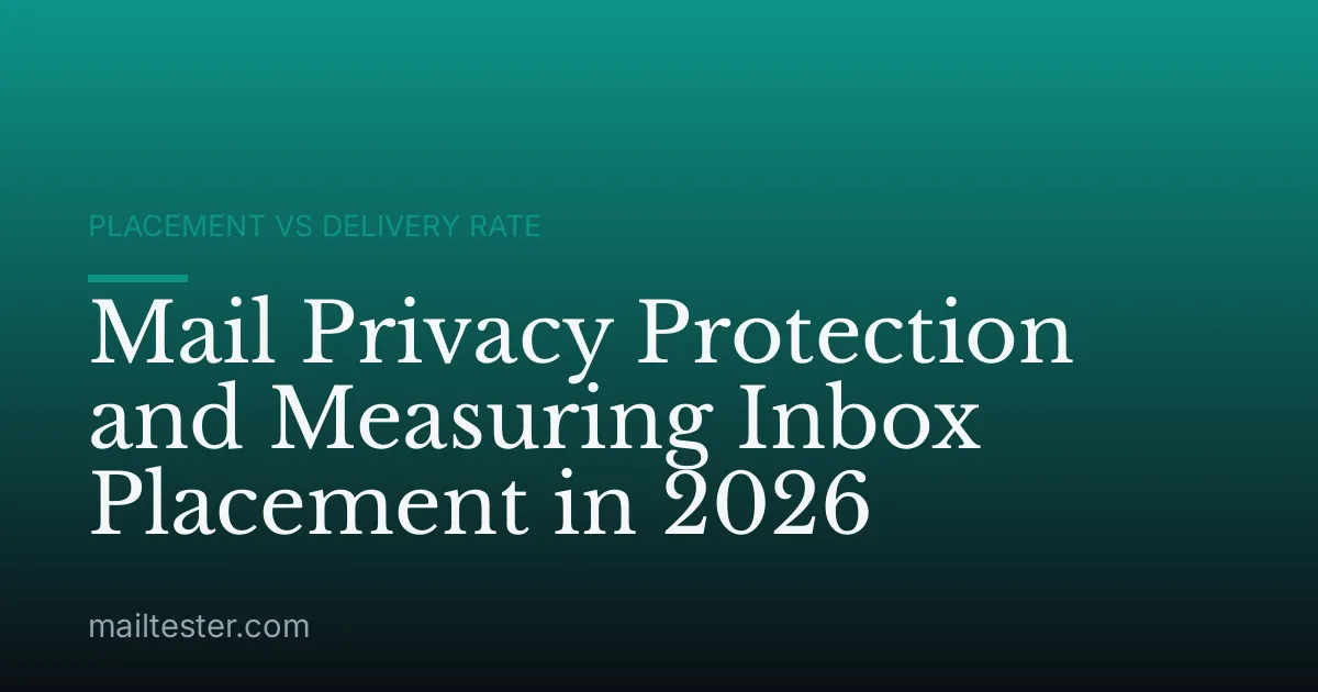 Mail Privacy Protection and Measuring Inbox Placement in 2026