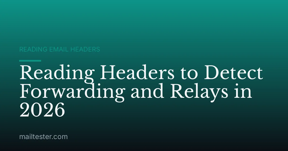 Reading Headers to Detect Forwarding and Relays in 2026