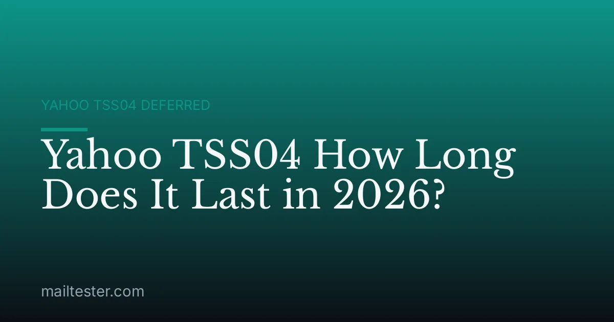Yahoo TSS04 How Long Does It Last in 2026?