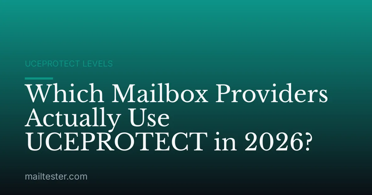 Which Mailbox Providers Actually Use UCEPROTECT in 2026?