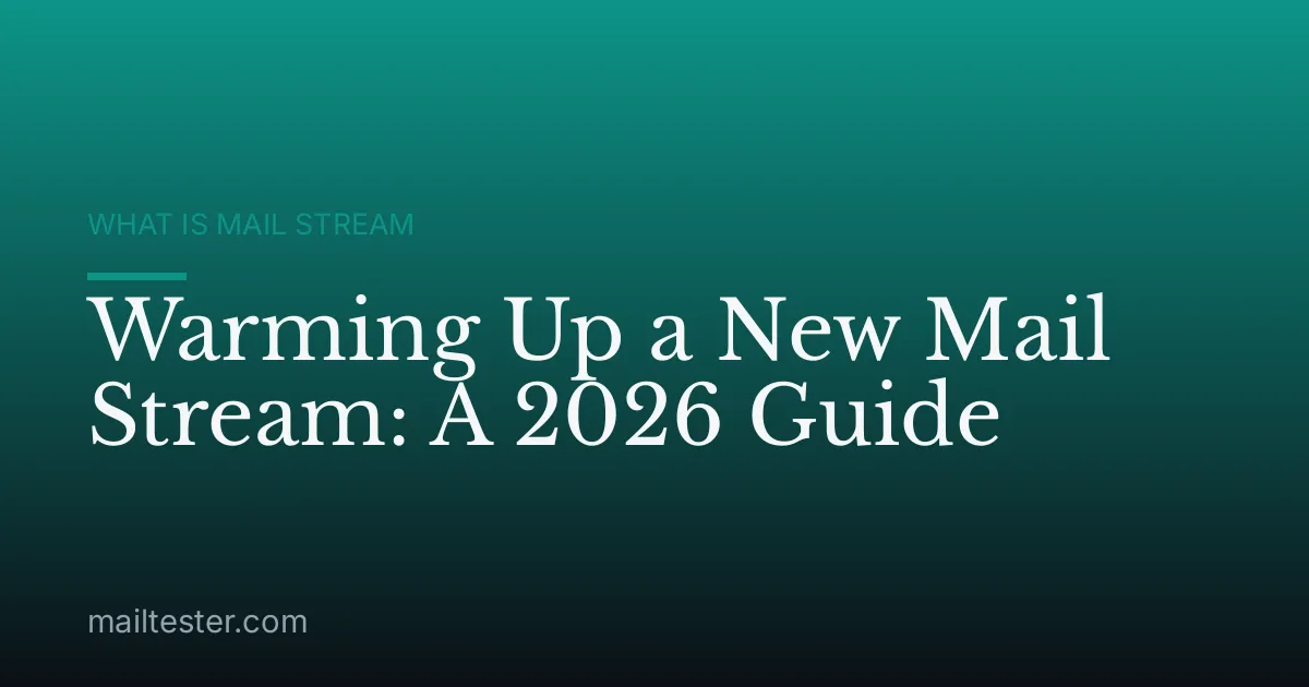 Warming Up a New Mail Stream: A 2026 Guide