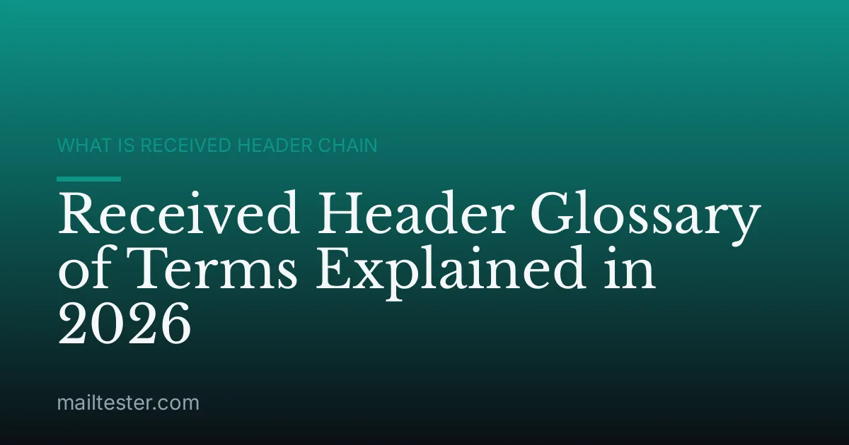 Received Header Glossary of Terms Explained in 2026
