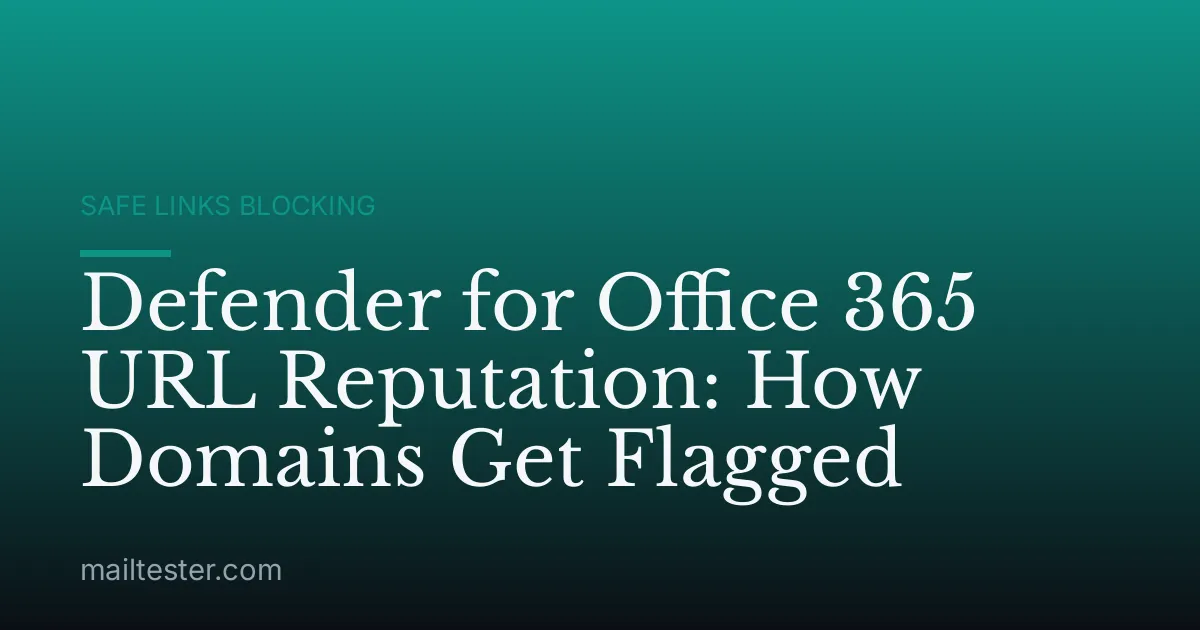 Defender for Office 365 URL Reputation: How Domains Get Flagged