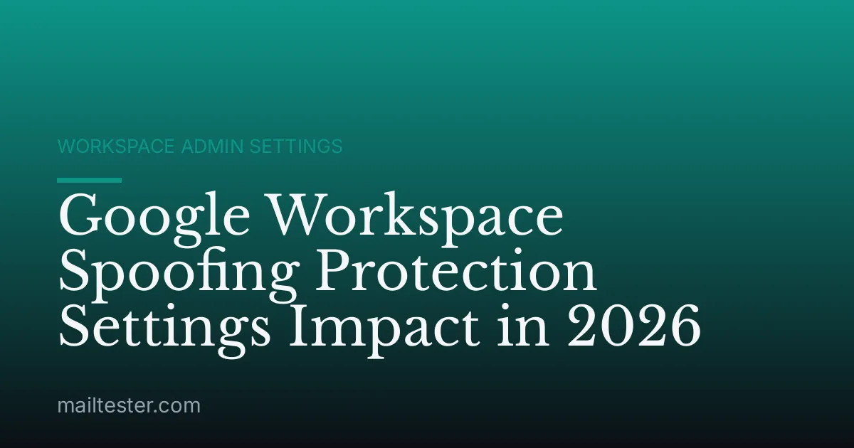 Google Workspace Spoofing Protection Settings Impact in 2026