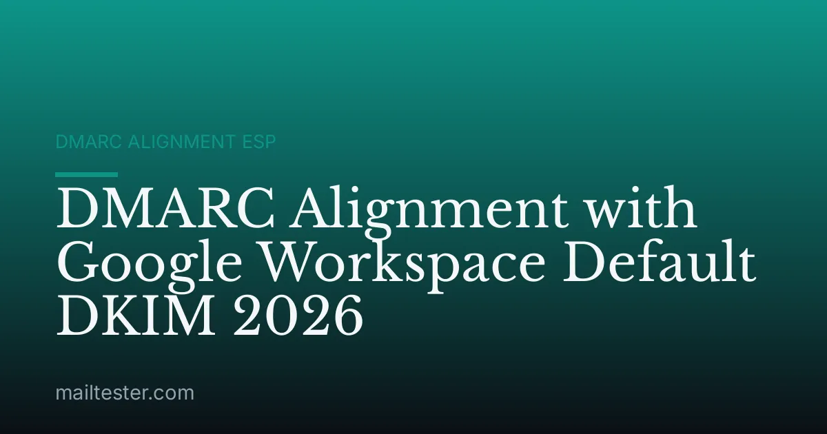 DMARC Alignment with Google Workspace Default DKIM 2026