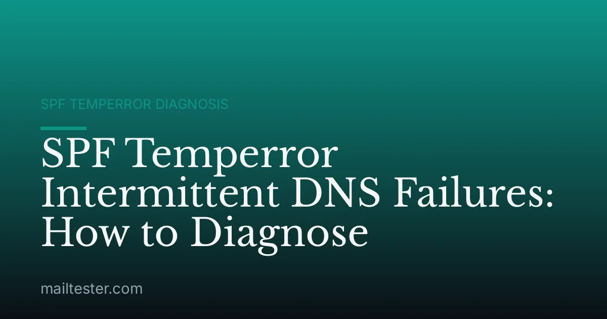SPF Temperror Intermittent DNS Failures: How to Diagnose