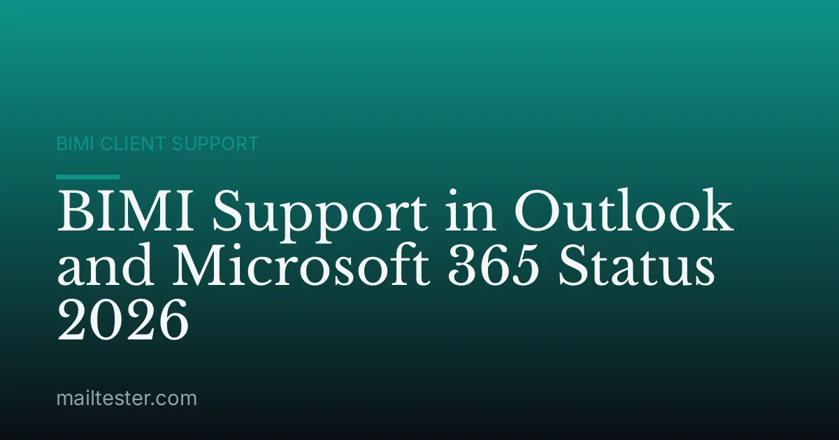 BIMI Support in Outlook and Microsoft 365 Status 2026