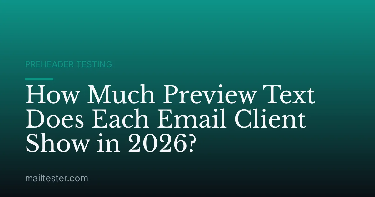 How Much Preview Text Does Each Email Client Show in 2026?