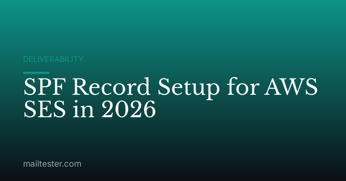 SPF Record Setup for AWS SES in 2026