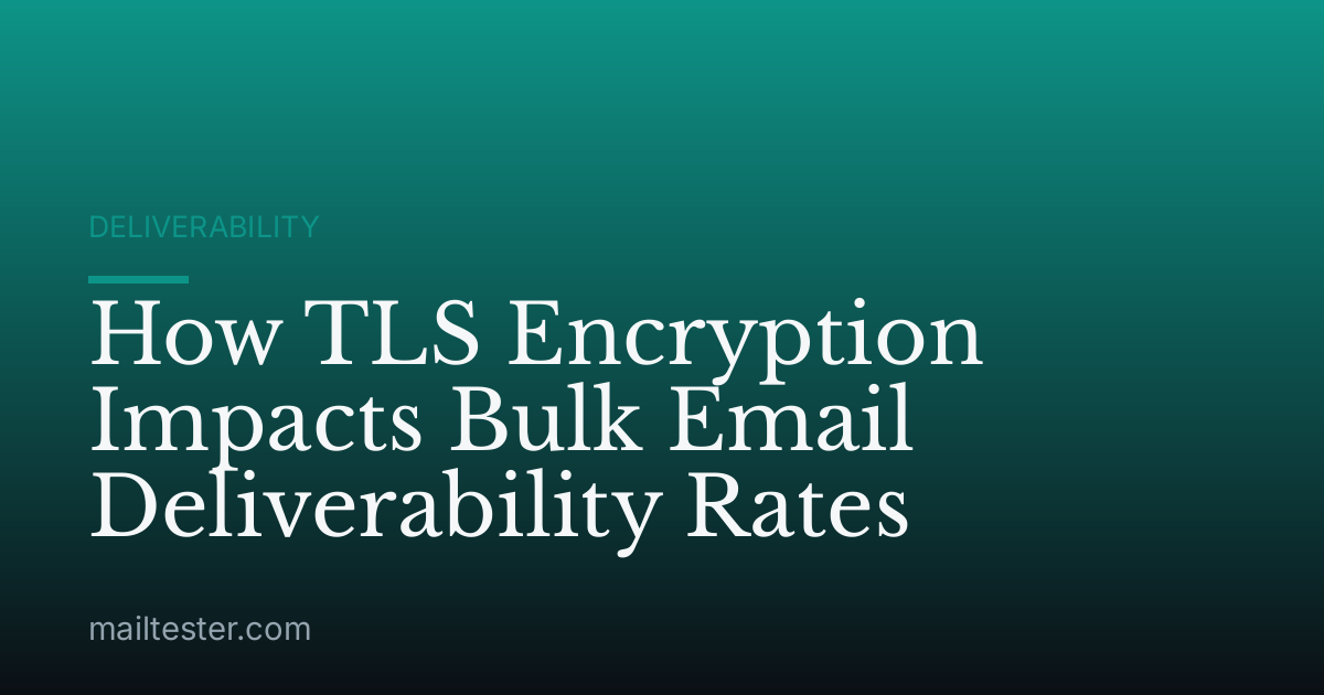 How TLS Encryption Impacts Bulk Email Deliverability Rates