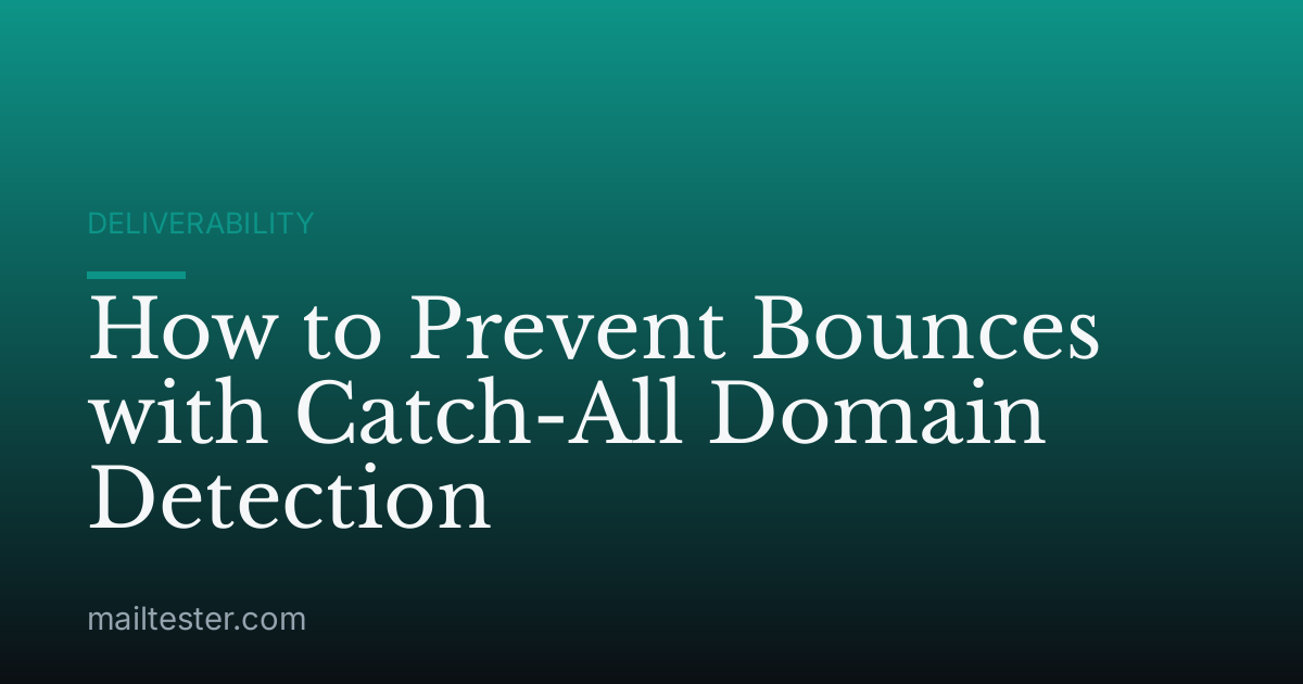How to Prevent Bounces with Catch-All Domain Detection