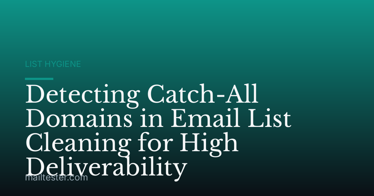 Detecting Catch-All Domains in Email List Cleaning for High Deliverability