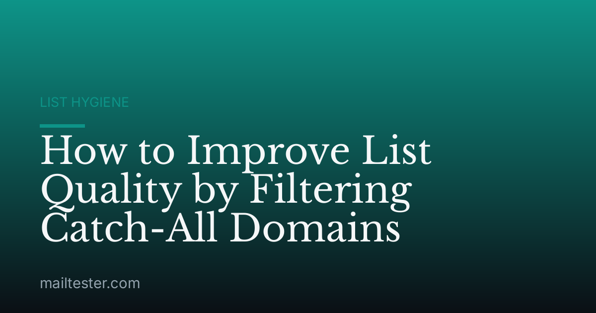 How to Improve List Quality by Filtering Catch-All Domains