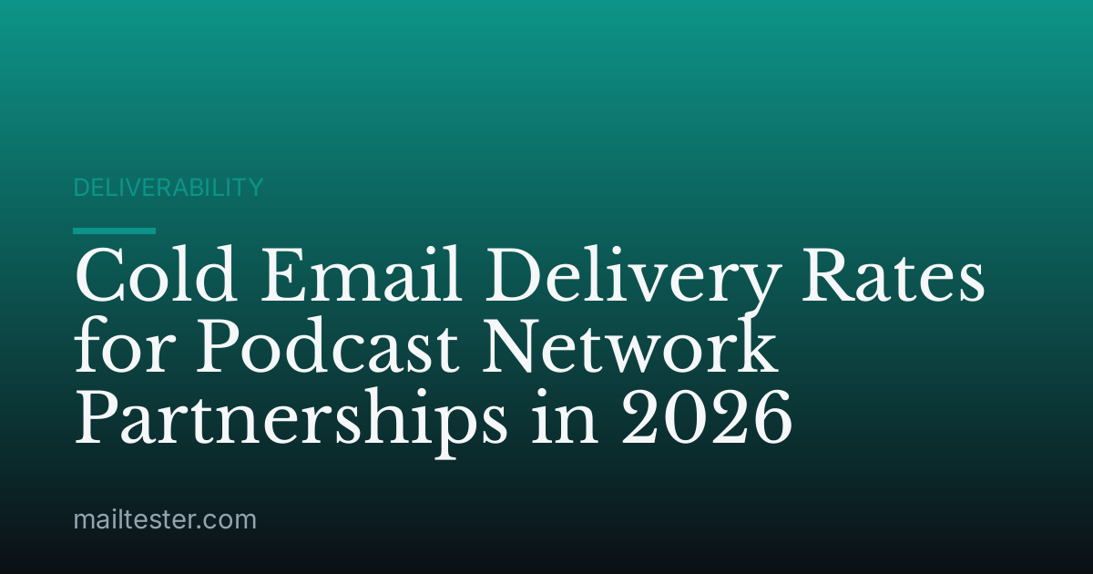Cold Email Delivery Rates for Podcast Network Partnerships in 2026