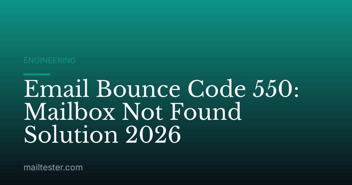 Email Bounce Code 550: Mailbox Not Found Solution 2026
