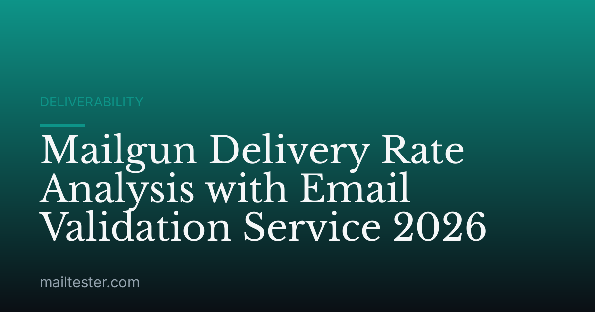 Mailgun Delivery Rate Analysis with Email Validation Service 2026