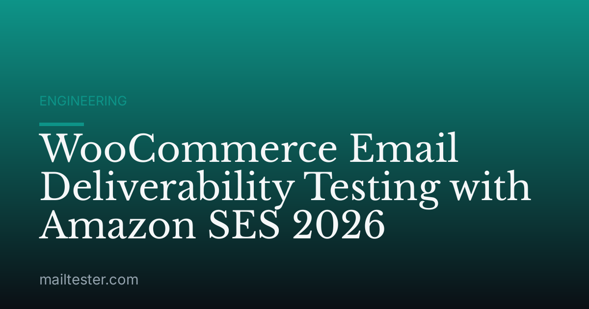 WooCommerce Email Deliverability Testing with Amazon SES 2026
