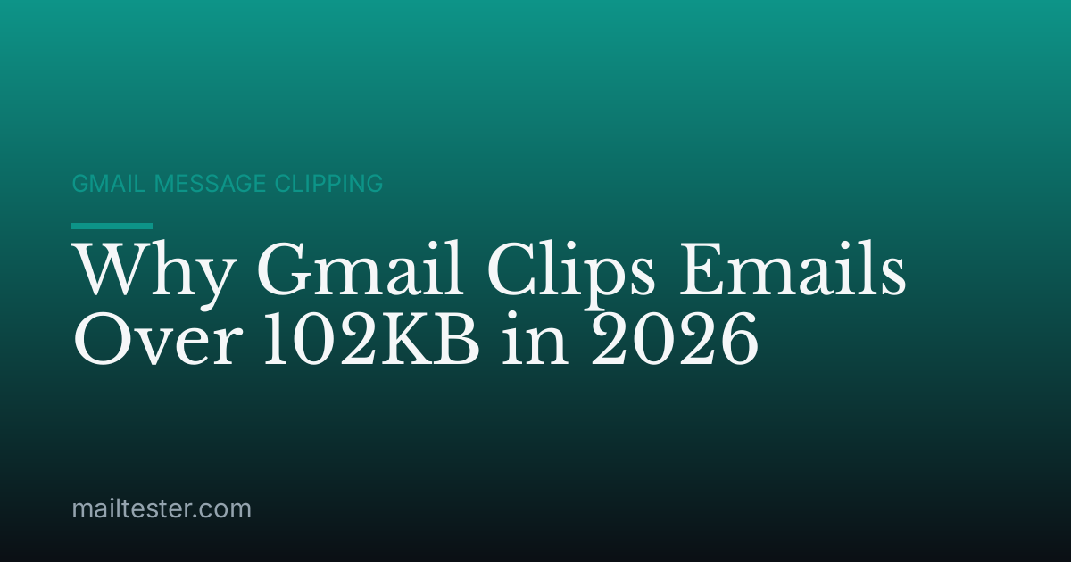 Why Gmail Clips Emails Over 102KB in 2026