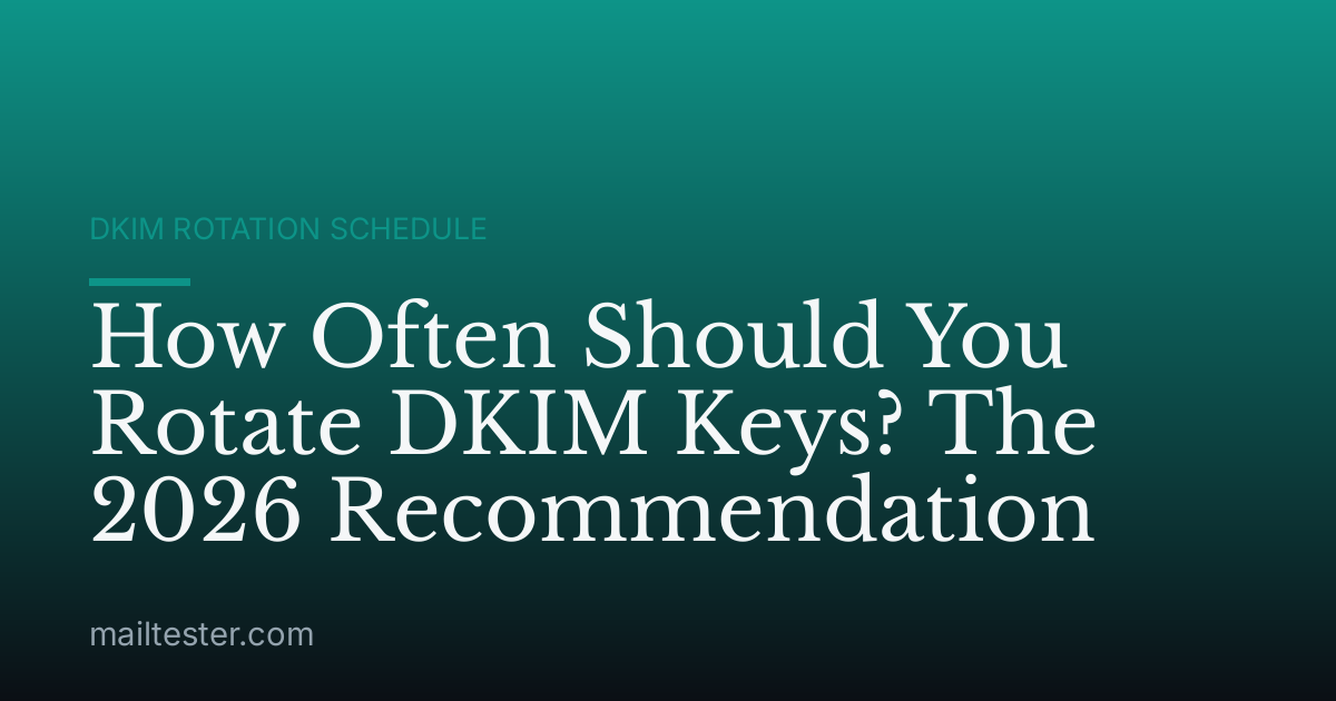 How Often Should You Rotate DKIM Keys? The 2026 Recommendation