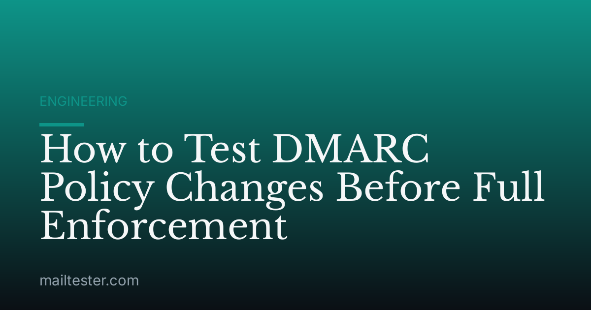 How to Test DMARC Policy Changes Before Full Enforcement