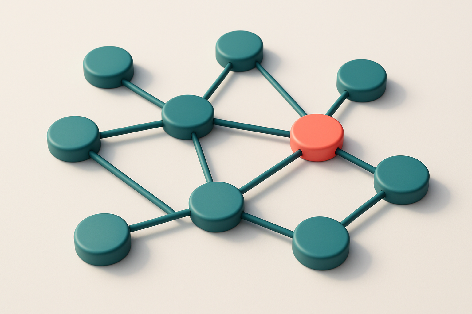 a network of small circular nodes connected by lines to represent mail server pathways across major providers