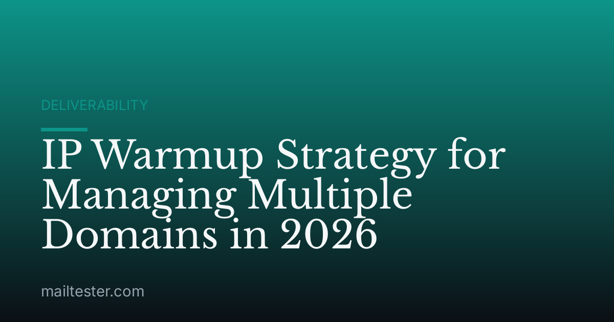 IP Warmup Strategy for Managing Multiple Domains in 2026