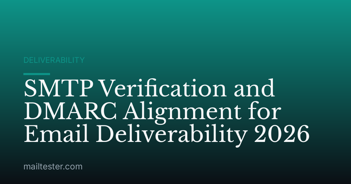 SMTP Verification and DMARC Alignment for Email Deliverability 2026