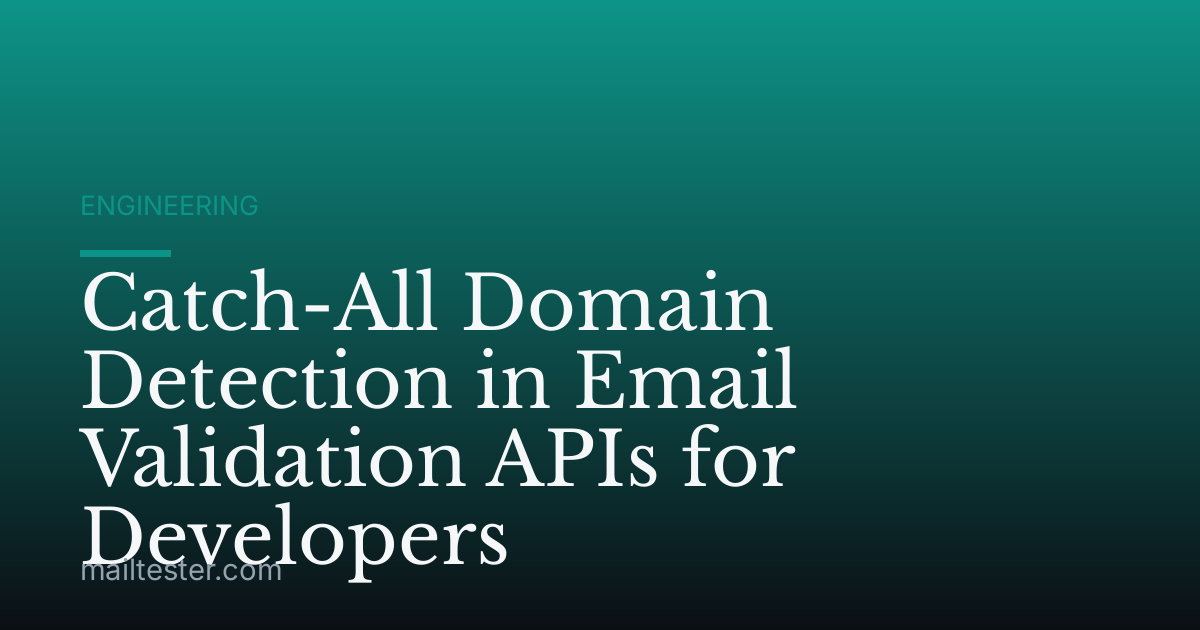 Catch-All Domain Detection in Email Validation APIs for Developers