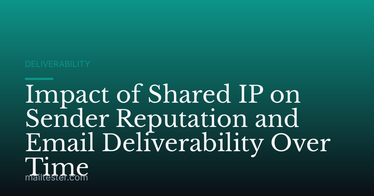 Impact of Shared IP on Sender Reputation and Email Deliverability Over Time