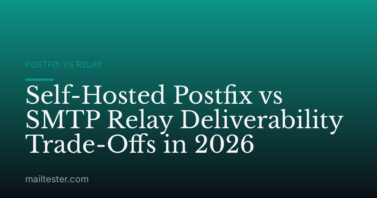 Self-Hosted Postfix vs SMTP Relay Deliverability Trade-Offs in 2026