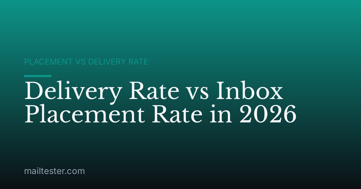 Delivery Rate vs Inbox Placement Rate in 2026