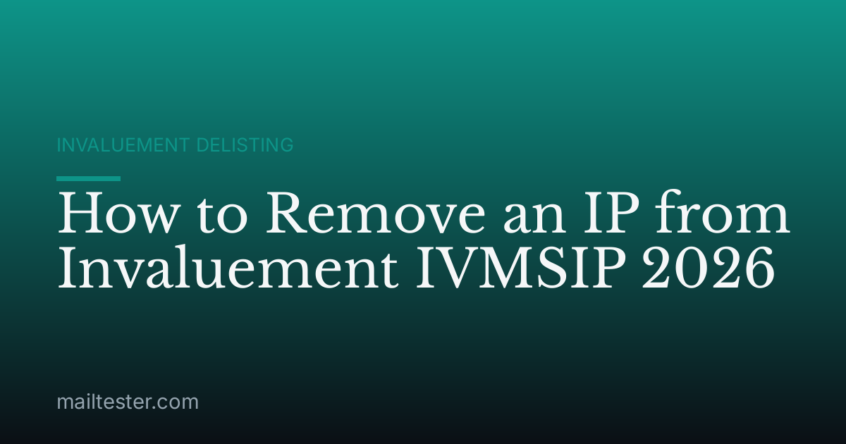 How to Remove an IP from Invaluement IVMSIP 2026