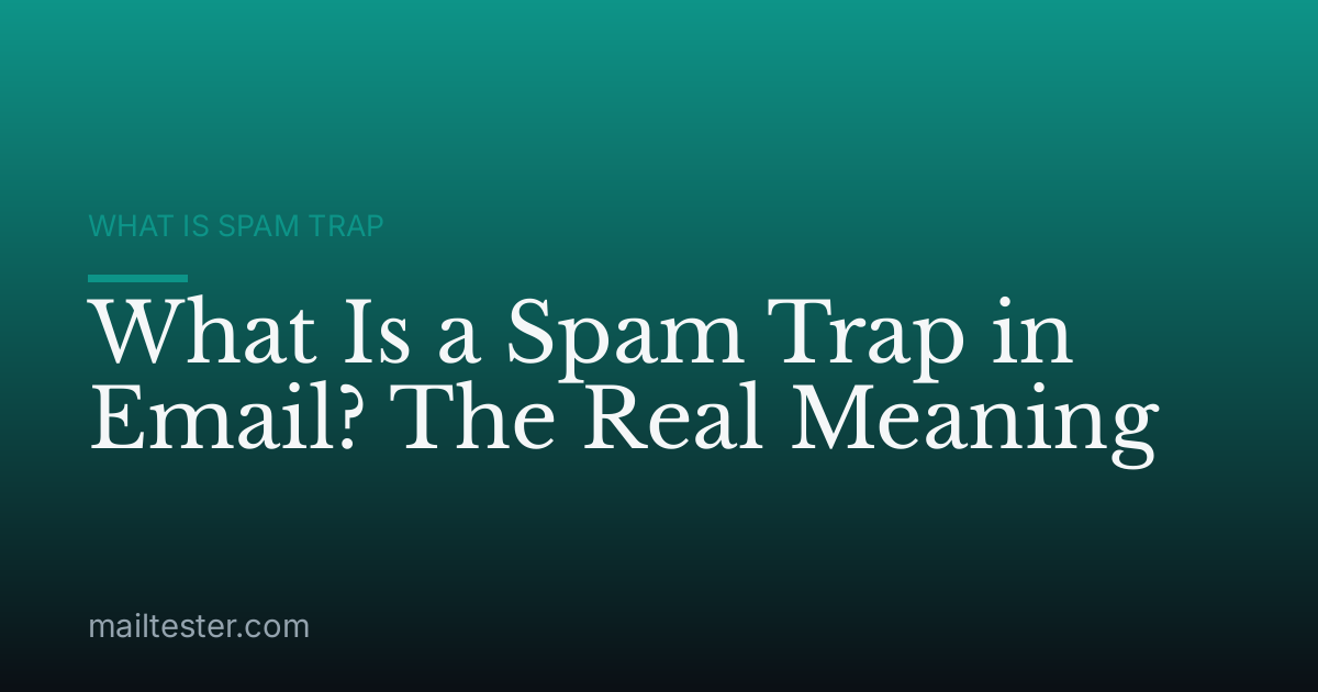 What Is a Spam Trap in Email? The Real Meaning