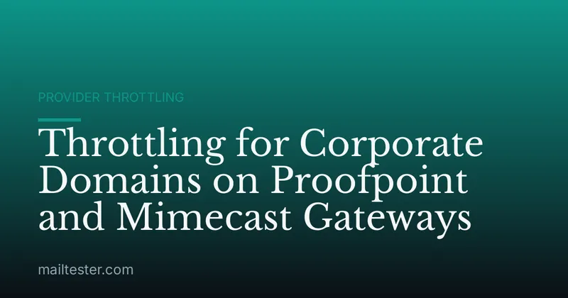 Throttling for Corporate Domains on Proofpoint and Mimecast Gateways