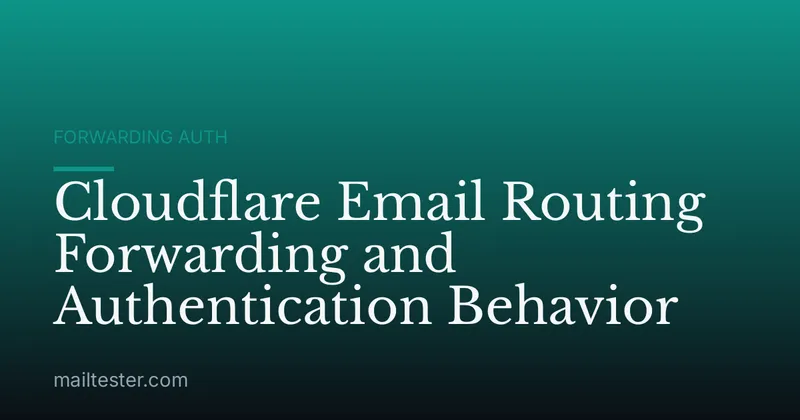 Cloudflare Email Routing Forwarding and Authentication Behavior