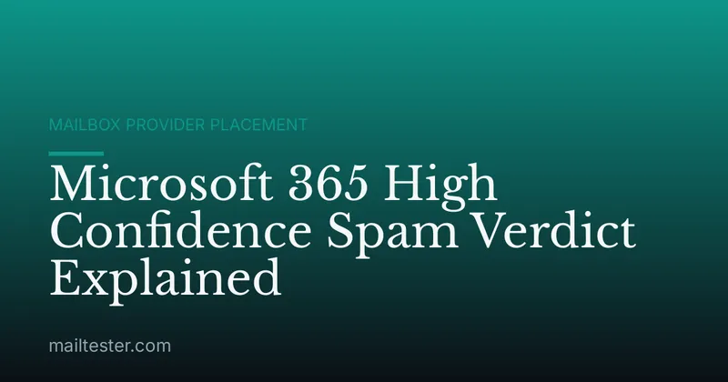 Microsoft 365 High Confidence Spam Verdict Explained