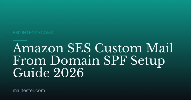 Amazon SES Custom Mail From Domain SPF Setup Guide 2026