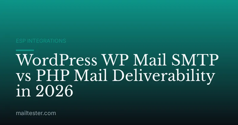 WordPress WP Mail SMTP vs PHP Mail Deliverability in 2026