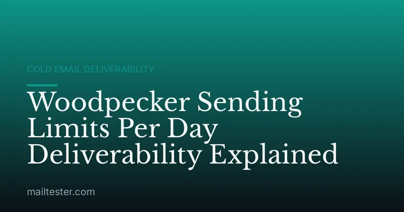 Woodpecker Sending Limits Per Day Deliverability Explained