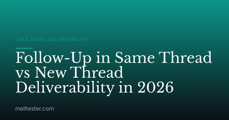 Follow-Up in Same Thread vs New Thread Deliverability in 2026