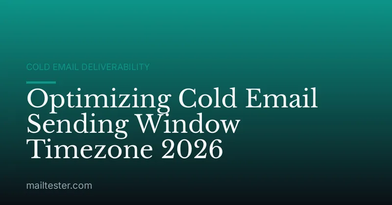 Optimizing Cold Email Sending Window Timezone 2026