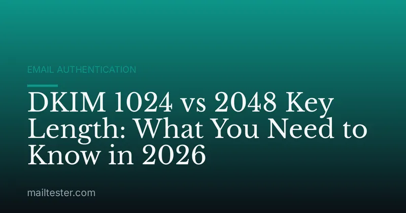 DKIM 1024 vs 2048 Key Length: What You Need to Know in 2026