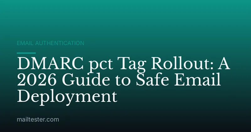 DMARC pct Tag Rollout: A 2026 Guide to Safe Email Deployment