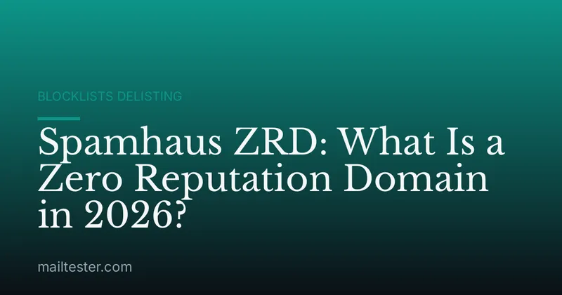 Spamhaus ZRD: What Is a Zero Reputation Domain in 2026?