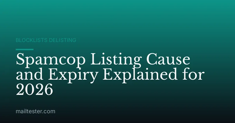 Spamcop Listing Cause and Expiry Explained for 2026