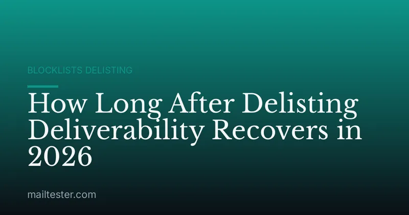 How Long After Delisting Deliverability Recovers in 2026